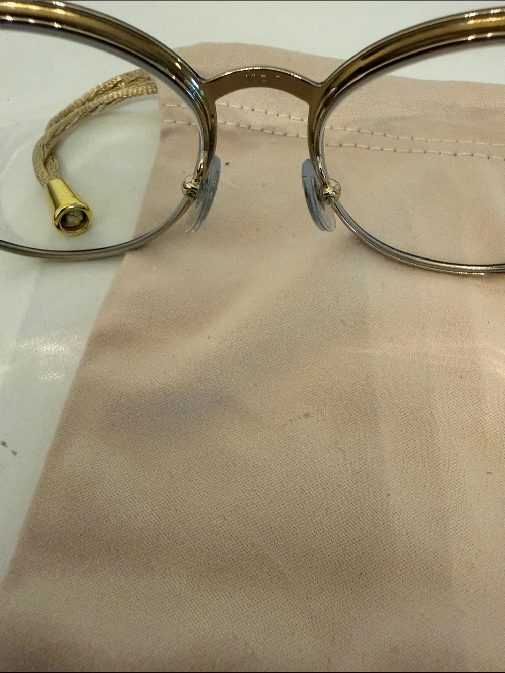 Bulgari Gold-Tone Eyewear Temple with Branded Case